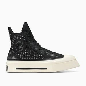 NWB Converse x Swarovski Chuck 70 de luxe black trend Squared High Top sneaker 5